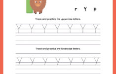 Tracing Letter Y Worksheets For Preschool