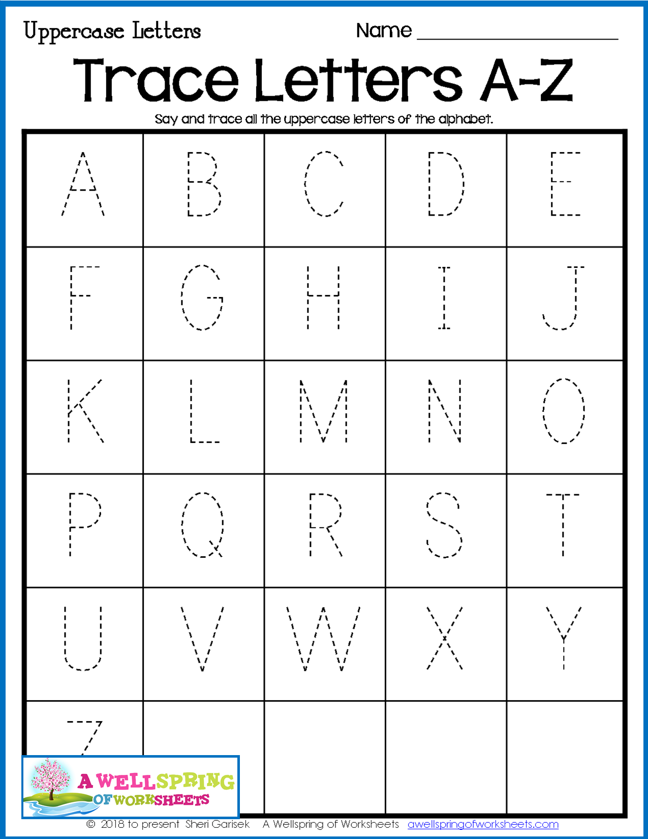 Tracing Letters Printable Printable Party Favors