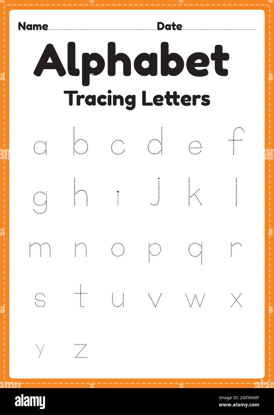 Tracing Letters Workaheet Hi res Stock Photography And Images Alamy