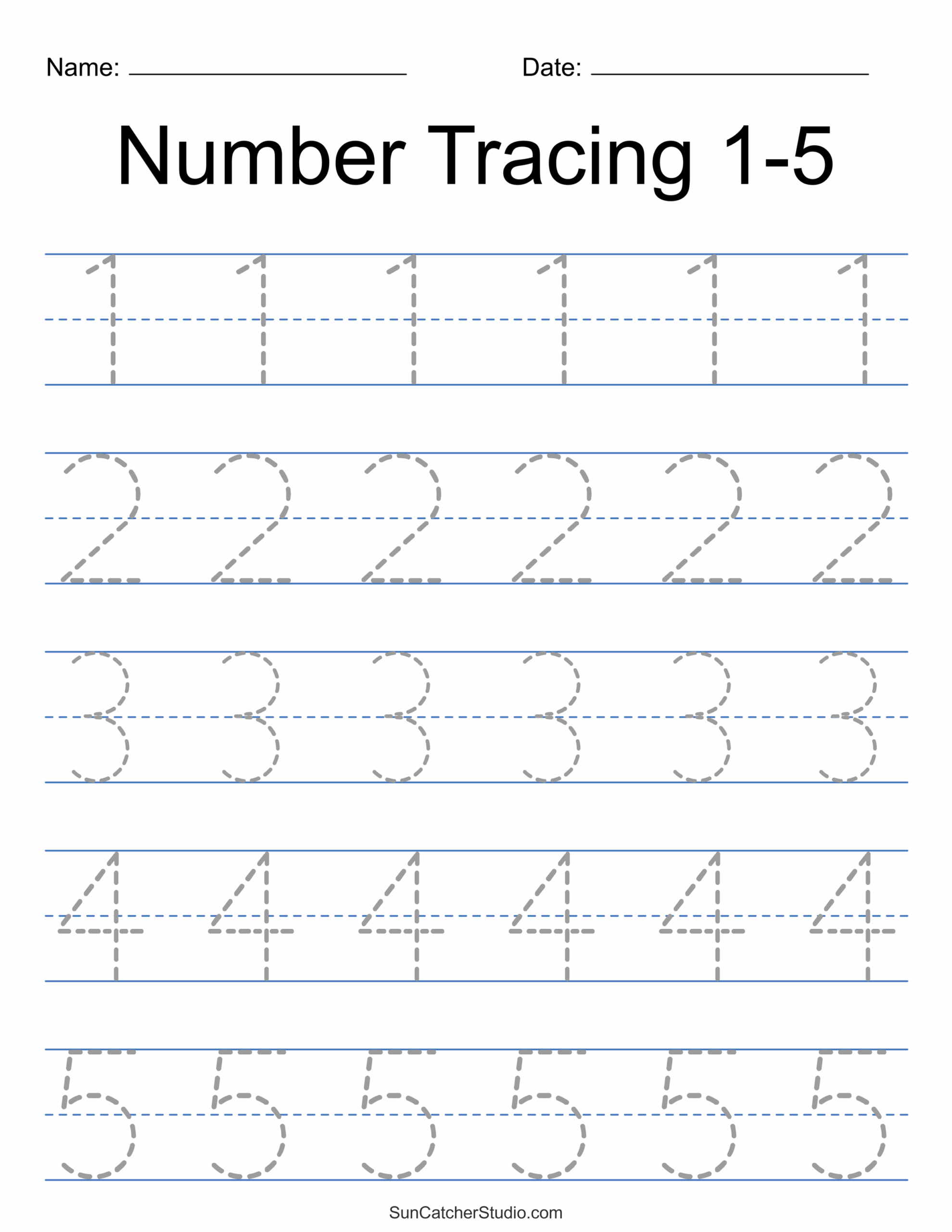 Tracing Numbers Free Printable Practice PDF Worksheets Free Printables Monograms Design Tools Patterns DIY Projects