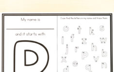 Tracing The Letters In My Name Worksheets