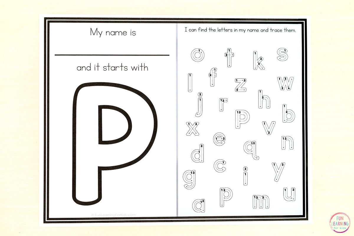 Tracing The Letters In My Name Worksheets