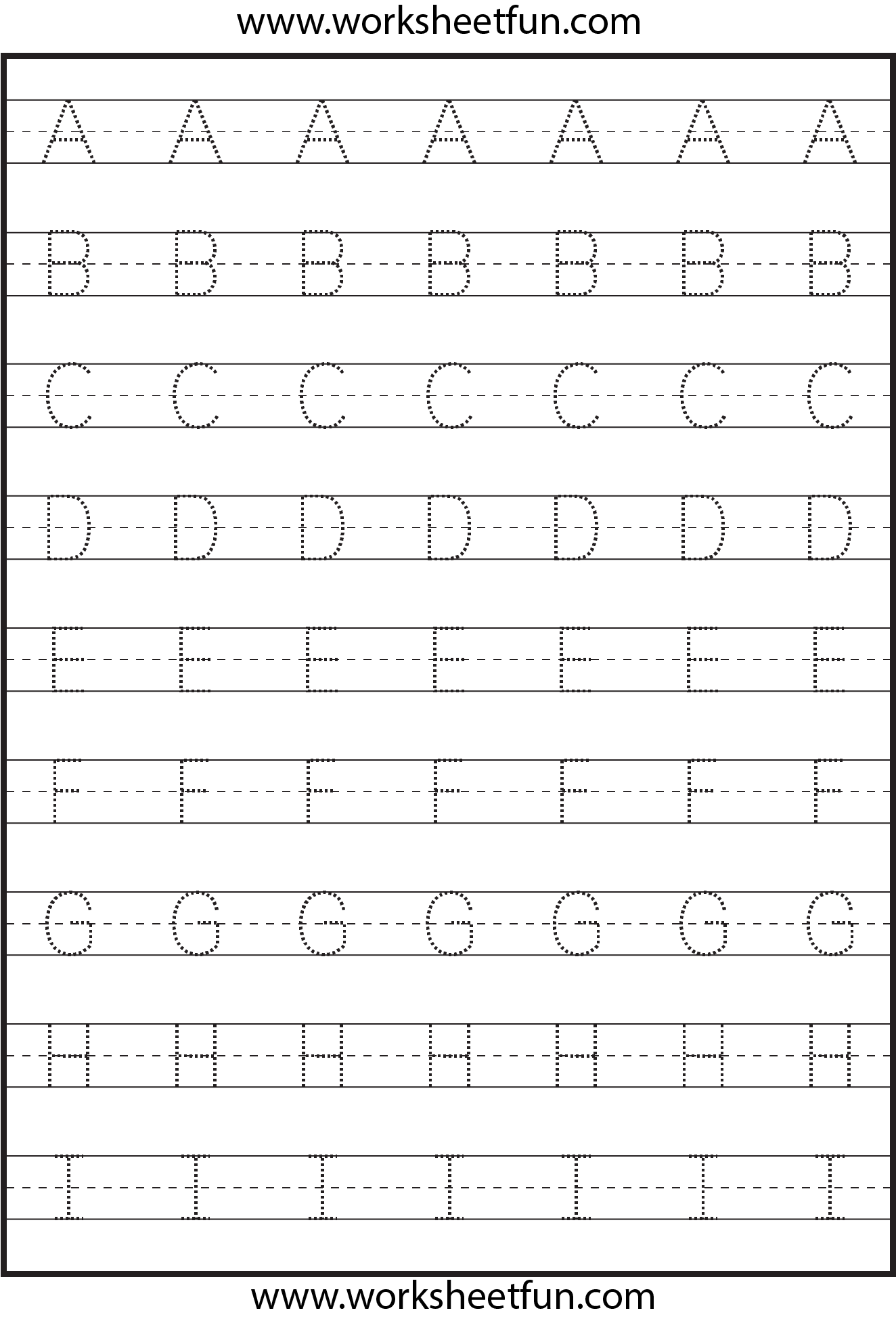 Tracing Uppercase Letters Capital Letters 3 Worksheets FREE Printable Worksheets Worksheetfun