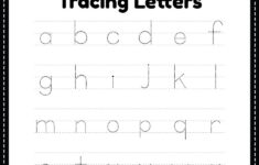Tracing Worksheet Of Alphabet Letters Free Printable PDF