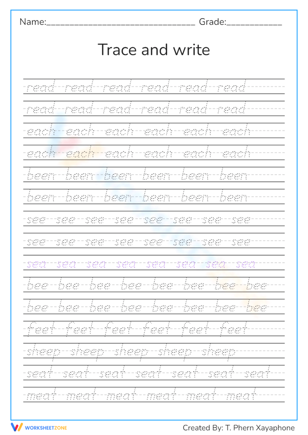 Tracing Worksheets