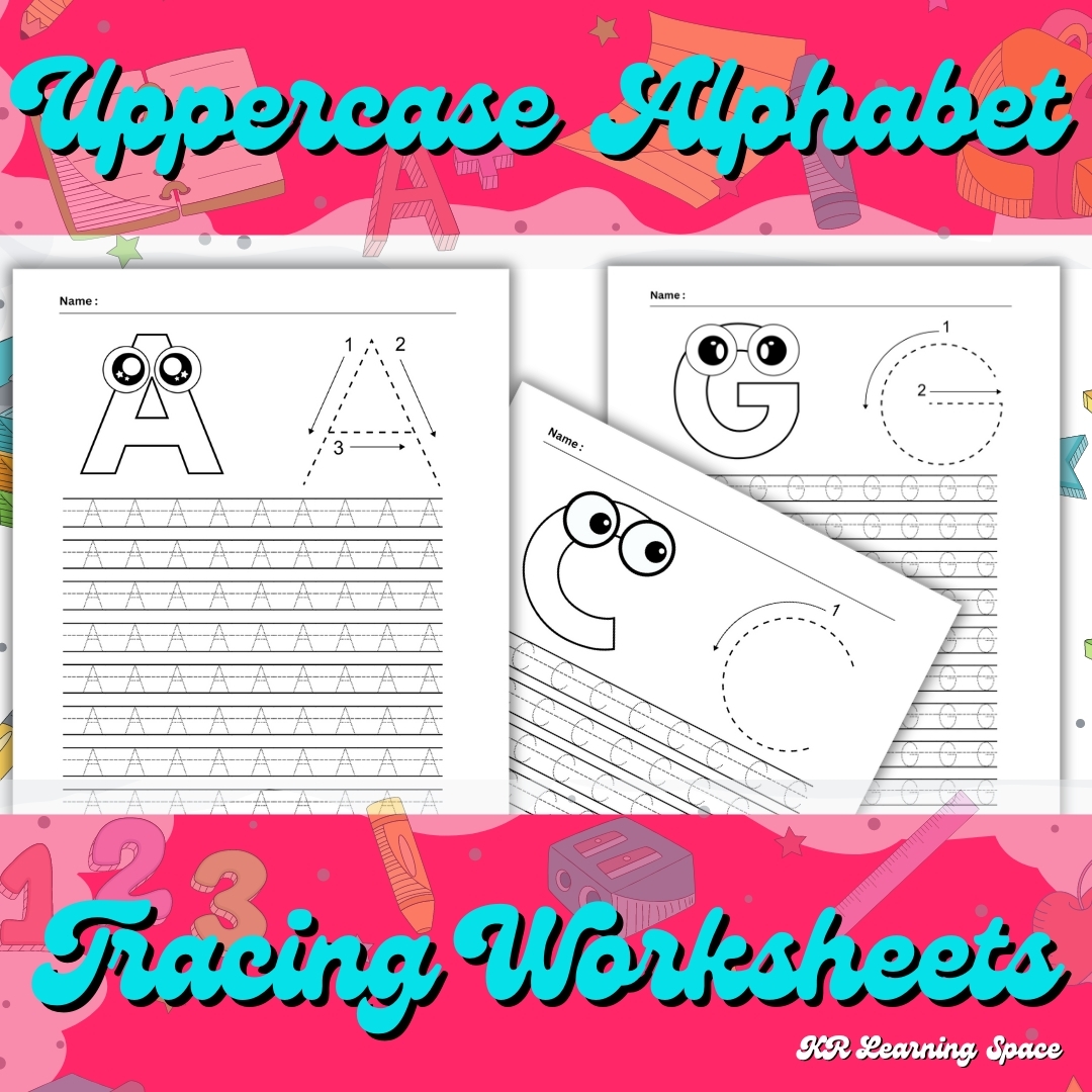 Uppercase Alphabet Tracing Worksheets Preschool Kindergarten Handwriting Made By Teachers