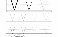 Uppercase Letter V Tracing Worksheet Doozy Moo